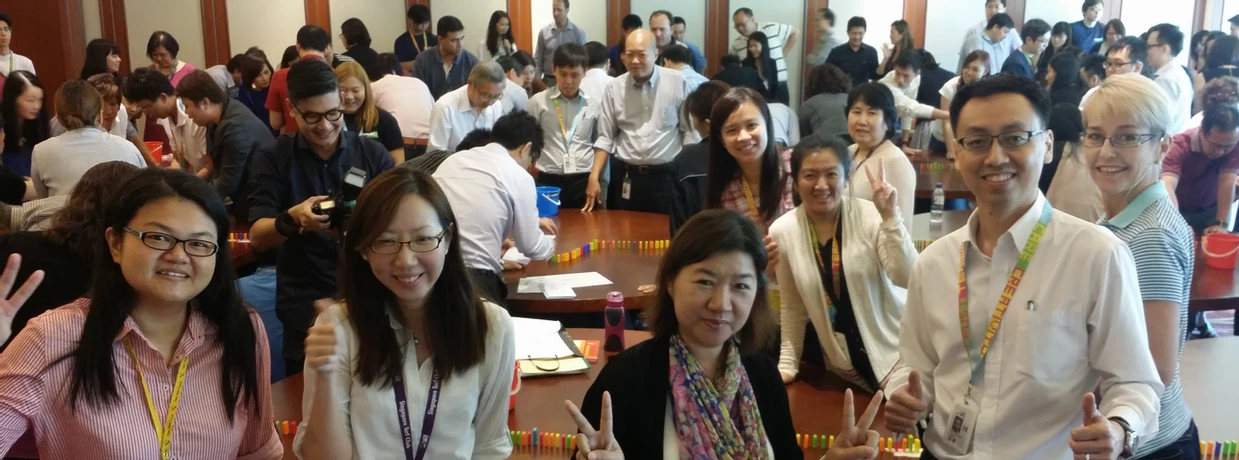 Indoor team facilitation session